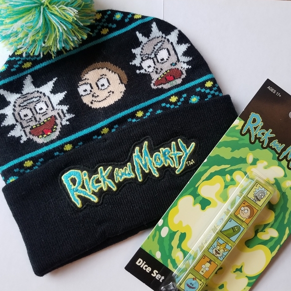 ❗Rick & Morty Winter Beanie and Dice Set❗ - Picture 2 of 8